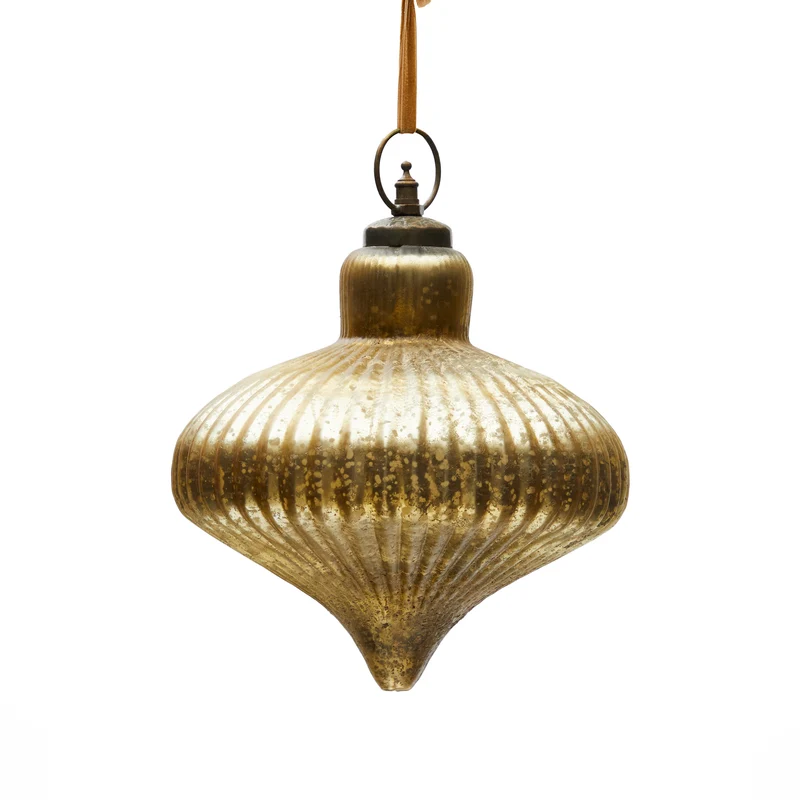 Raj hanging ornament made of gold recycled glass, 20 cm