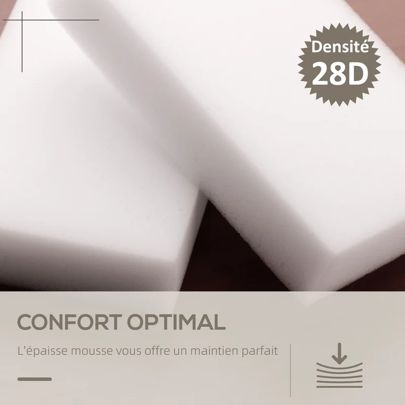 Repose-pieds pivotant rond salon pouf capitonné 45,5 x 44,5 cm rembourré confortable utile design scandinave en PU blanc 21_0002830