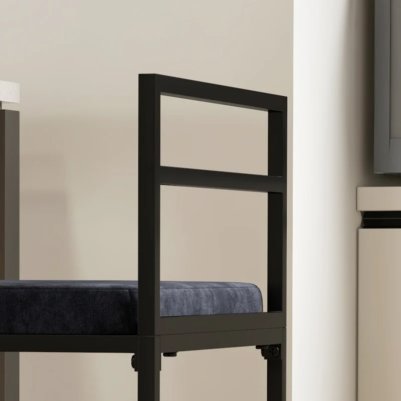 Lot de 2 chaises de bar 42 x 40 x 91 cm assise rembourrée avec repose-pied style contemporain confort en velours noir 21_0003201
