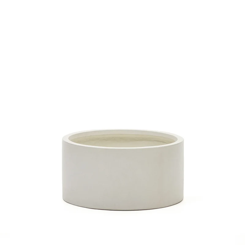 Aiguablava plant pot in white cement, Ø 62 cm