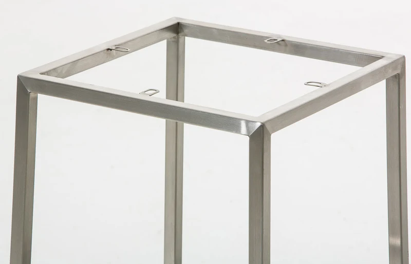 Lot de 2 tabourets de bar en tissu bleu piètement métal avec repose-pieds style moderne 10_0006839