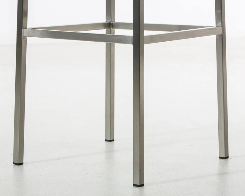 Lot de 2 tabourets de bar en tissu bleu piètement métal avec repose-pieds style moderne 10_0006839