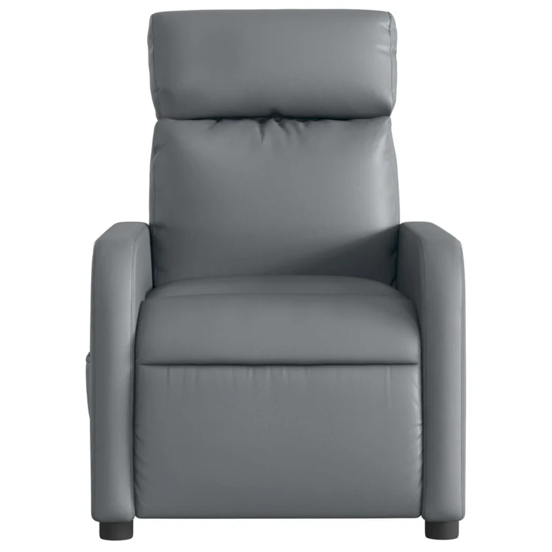 Fauteuil relax TV fonction d'inclinaison électrique très confortable en PVC gris DEC028384