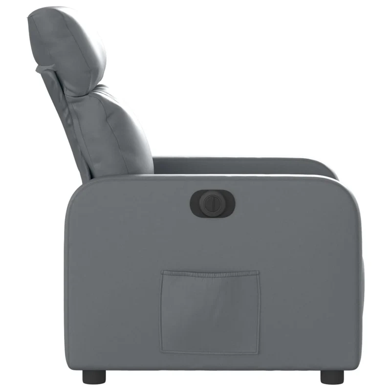 Fauteuil relax TV fonction d'inclinaison électrique très confortable en PVC gris DEC028384