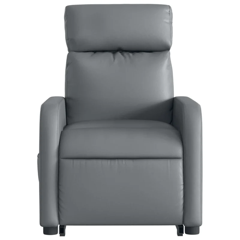 Fauteuil relax TV rembourrage confortable fonction de levage électrique en PVC gris DEC027976