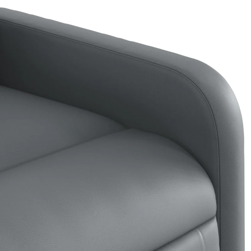 Fauteuil relax TV rembourrage confortable fonction de levage électrique en PVC gris DEC027976