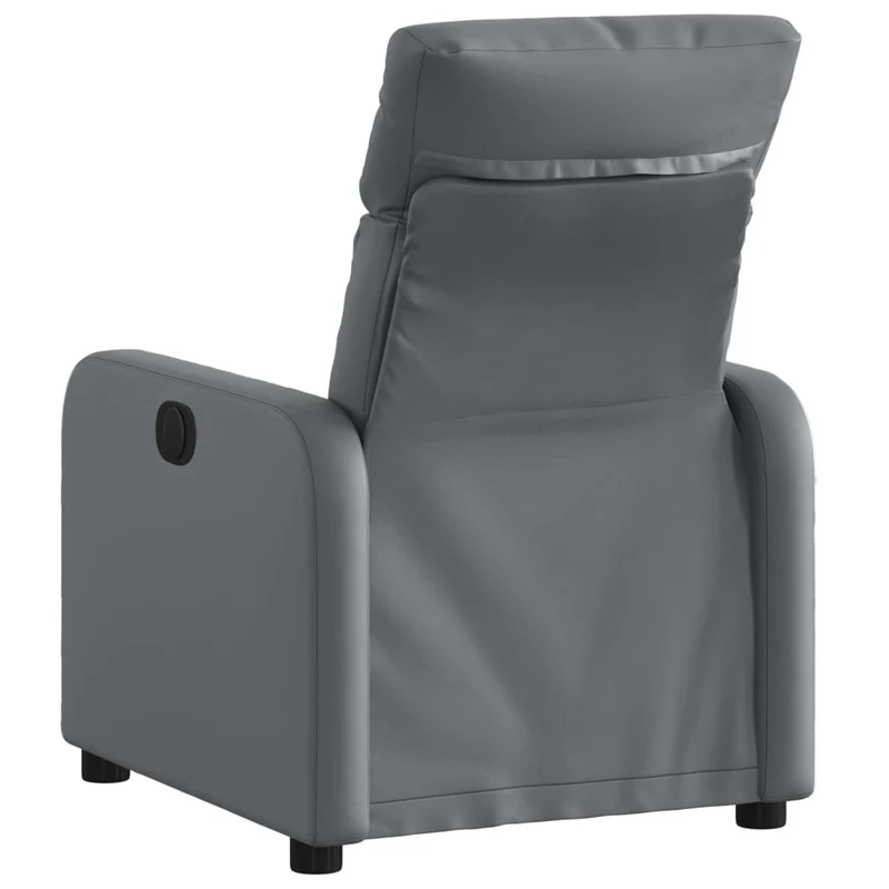 Fauteuil relax TV rembourrage confortable fonction d'inclinaison manuelle en PVC gris DEC027973