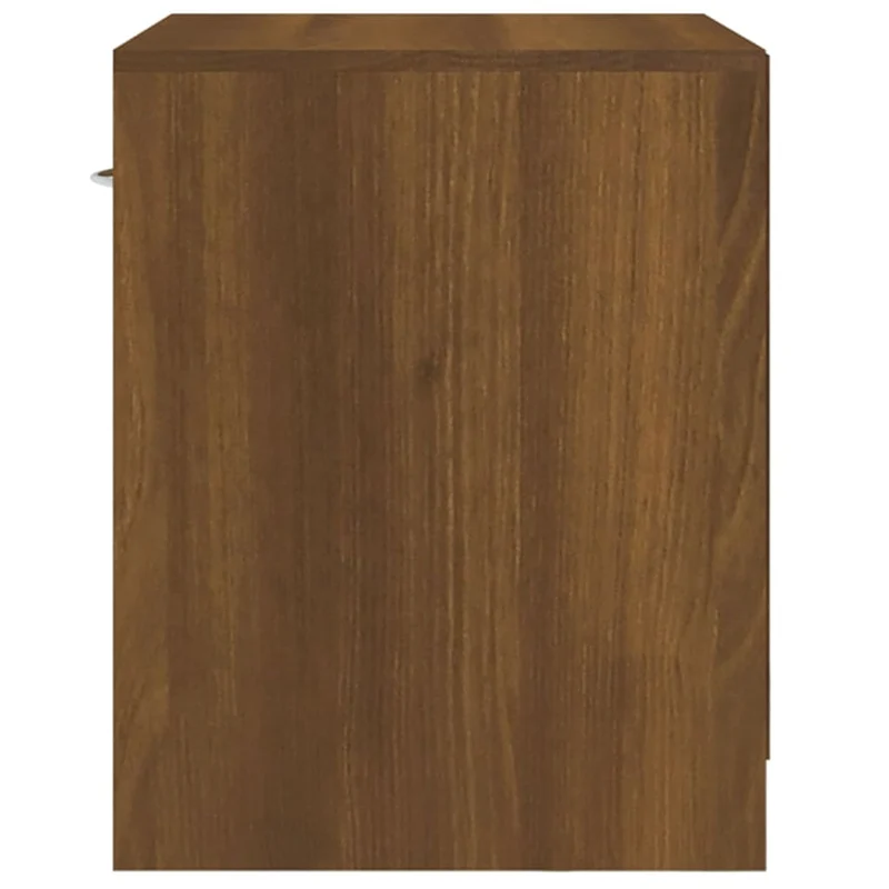 Lot de 2 tables de chevet avec tiroir 36,5 x 30,5 x 38 cm en bois d'ingénierie marron DEC034845