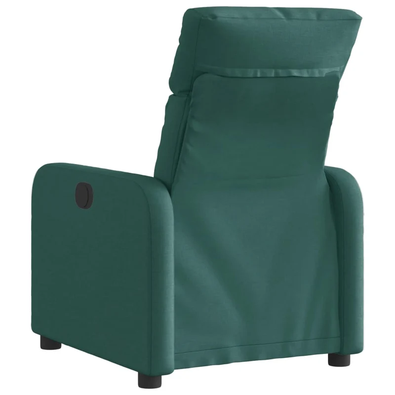 Fauteuil relax TV fonction d'inclinaison électrique très confortable en tissu vert foncé DEC028610