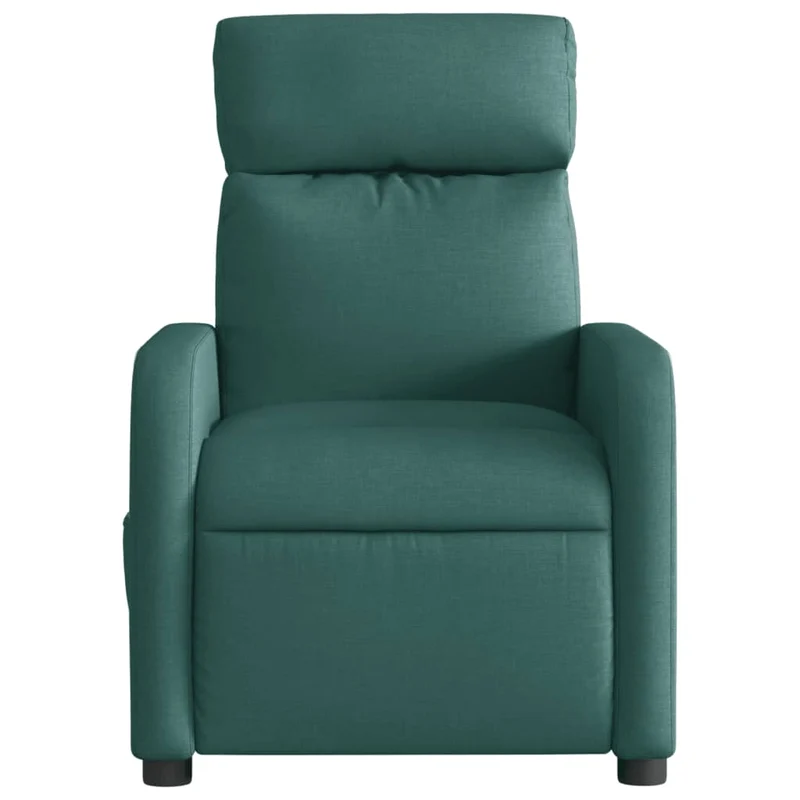 Fauteuil relax TV fonction d'inclinaison électrique très confortable en tissu vert foncé DEC028610