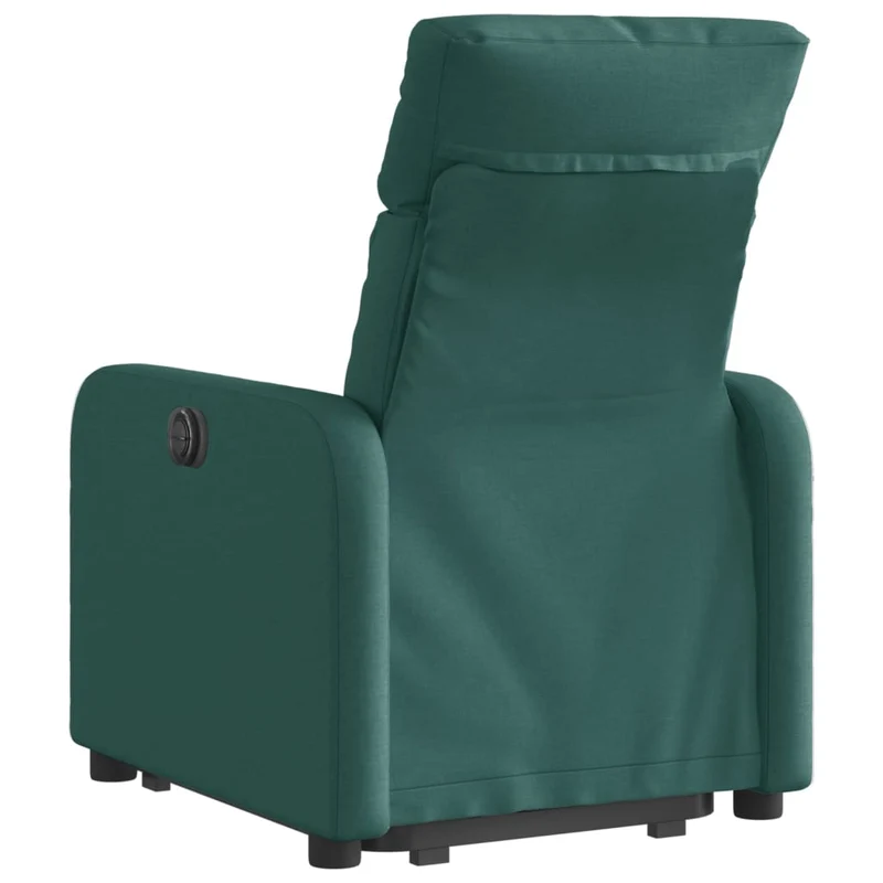 Fauteuil relax TV rembourrage confortable fonction de levage électrique en tissu vert foncé DEC028214