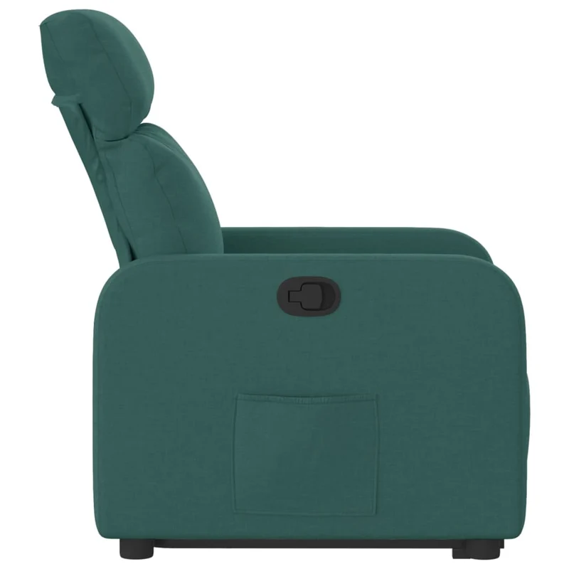 Fauteuil relax TV rembourrage confortable fonction de levage électrique en tissu vert foncé DEC028214