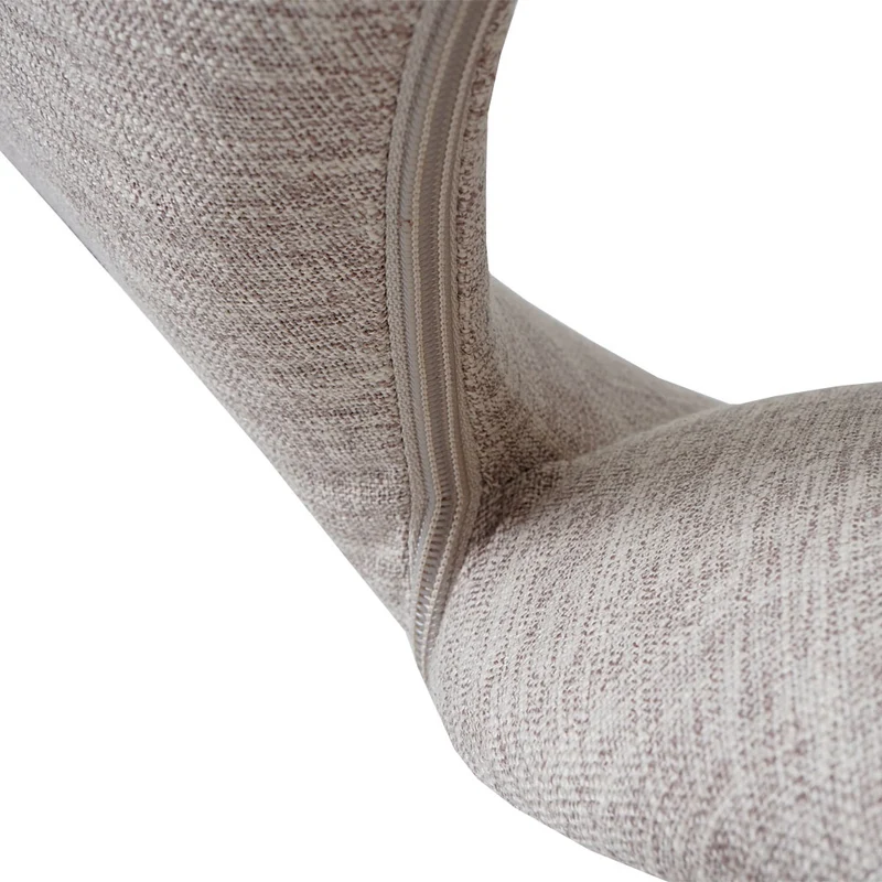 Chaise de salle à manger x1 design rétro 50s en tissu crème / gris 04_0002393