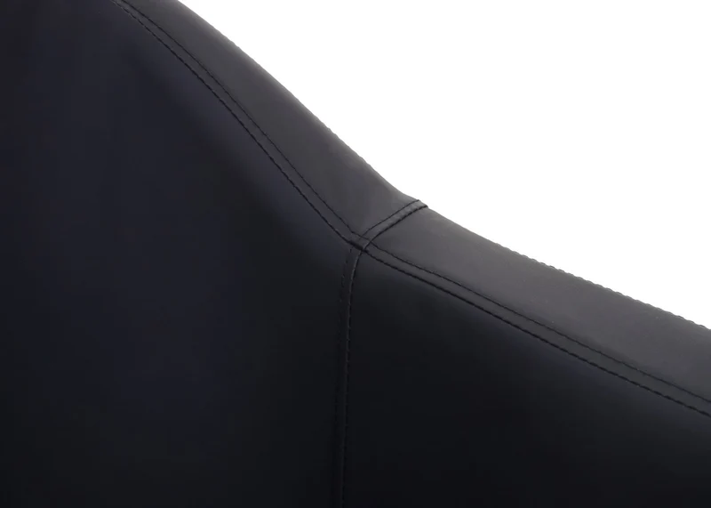 Fauteuil de relaxation en cuir synthétique noir et cadre en métal 04_0006385