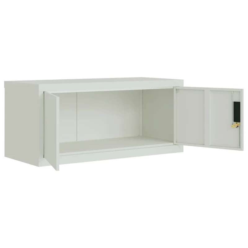 Armoire de bureau caissons à tiroirs verrouillable meuble de bureau 90 x 40 x 40 cm acier gris clair DEC024542