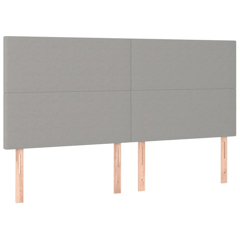 Cadre de lit LED avec sommier tête de lit matelas surmatelas 200x200 cm tissu gris clair TDL0207791