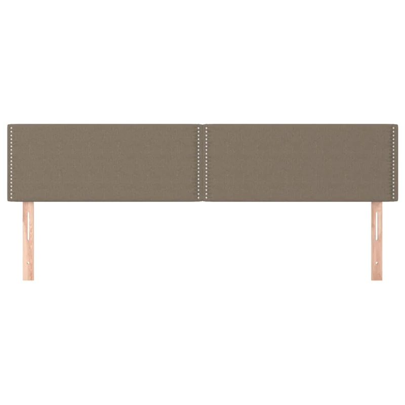 Tête de lit accessoire couchage chambre à coucher meuble en 2 parties 90 x 5 x 78/88 cm tissu taupe TDL0206181