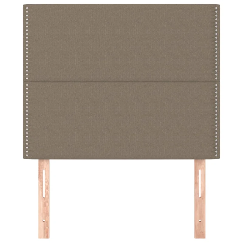 Tête de lit accessoire couchage chambre à coucher meuble en 2 parties 90 x 5 x 78/88 cm tissu taupe TDL0206179