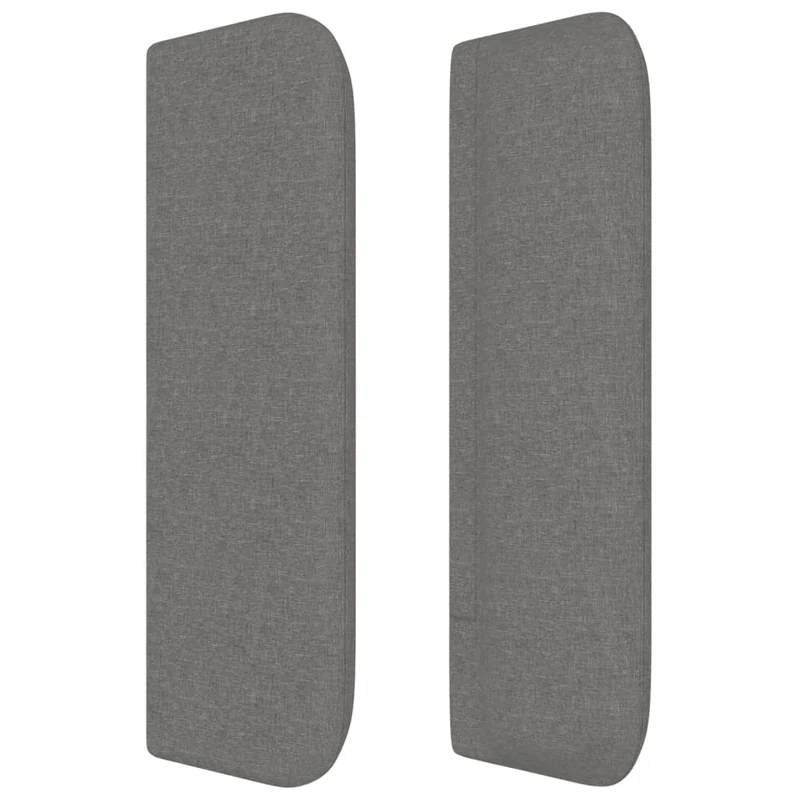Tête de lit accessoire couchage chambre à coucher meuble avec rebord latéral 163 x 16 x 78/88 cm tissu gris foncé TDL0204984