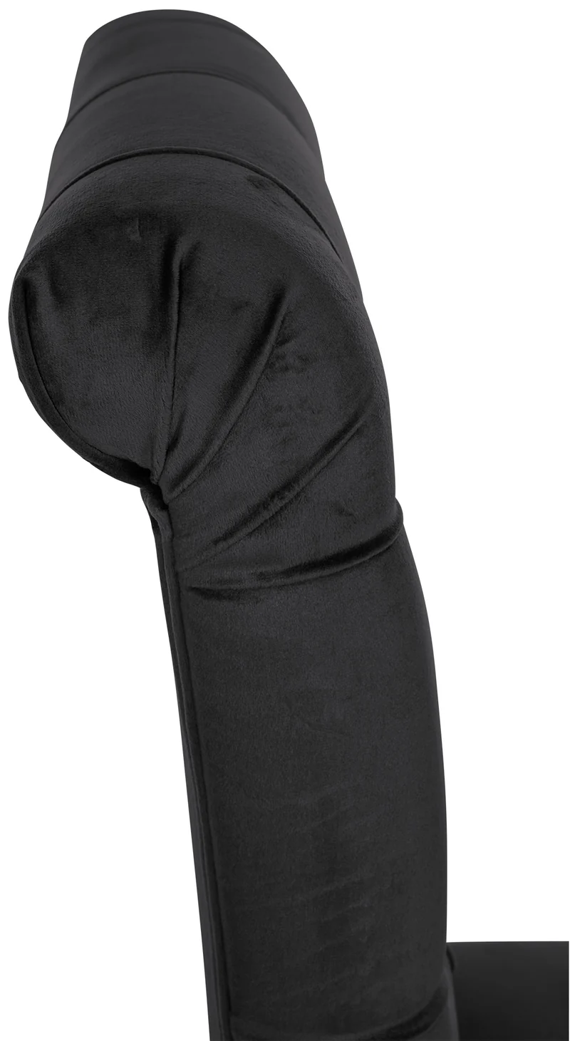 Lot de 2 chaises de salle à manger élégance capitonnée et confort en velours noir cadre en bois marron foncé 10_0007593