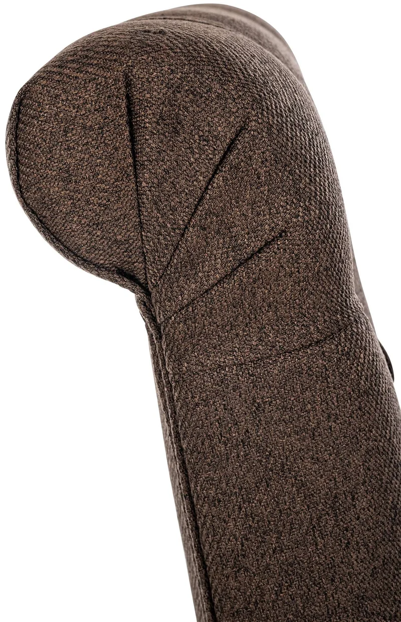 Lot de 2 chaises de salle à manger élégance capitonnée et confort en tissu marron cadre en bois marron foncé 10_0007542