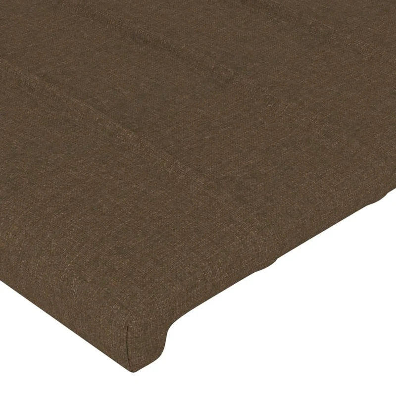 Tête de lit accessoire couchage chambre à coucher meuble à LED 90 x 5 x 78/88 cm tissu marron foncé TDL0200780