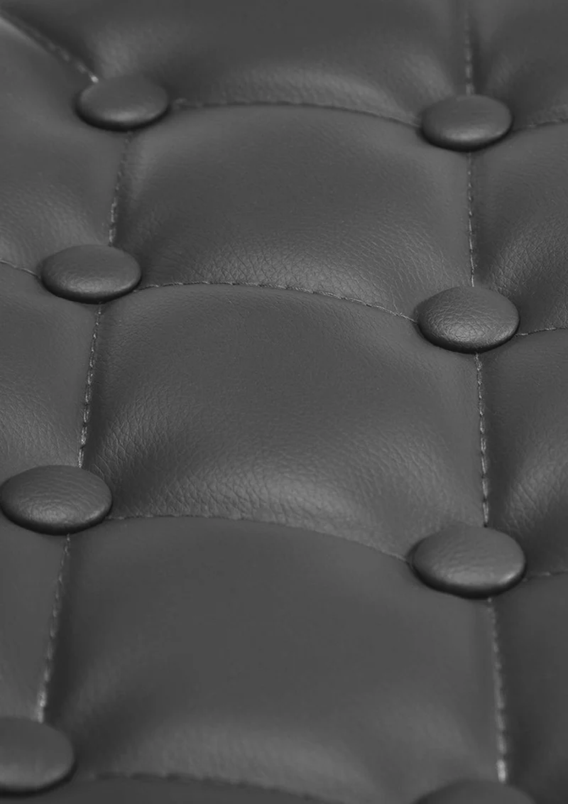 Chaise lounge fauteuil de bureau avec accoudoir capitonné hauteur réglable en PVC noir 10_0002798