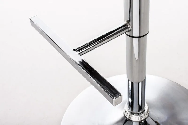 Lot de 2 tabourets de bar capitonné en synthétique blanc accoudoirs repose-pieds design moderne TDB10498