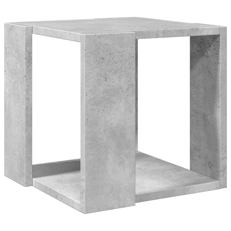 Table d'appoint design moderne et contemporaine 32 x 32 x 30 cm bois d'ingénierie gris DEC039276