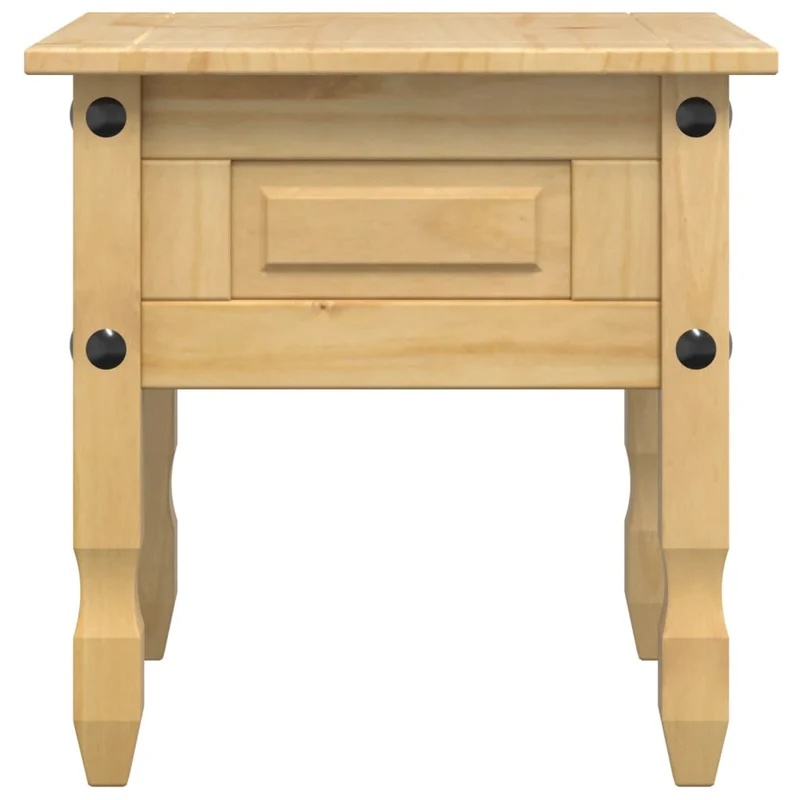 Table d'appoint table de chevet avec tiroir 50 x 50 x 50 cm bois de pin massif bois d'ingénierie et métal DEC032427