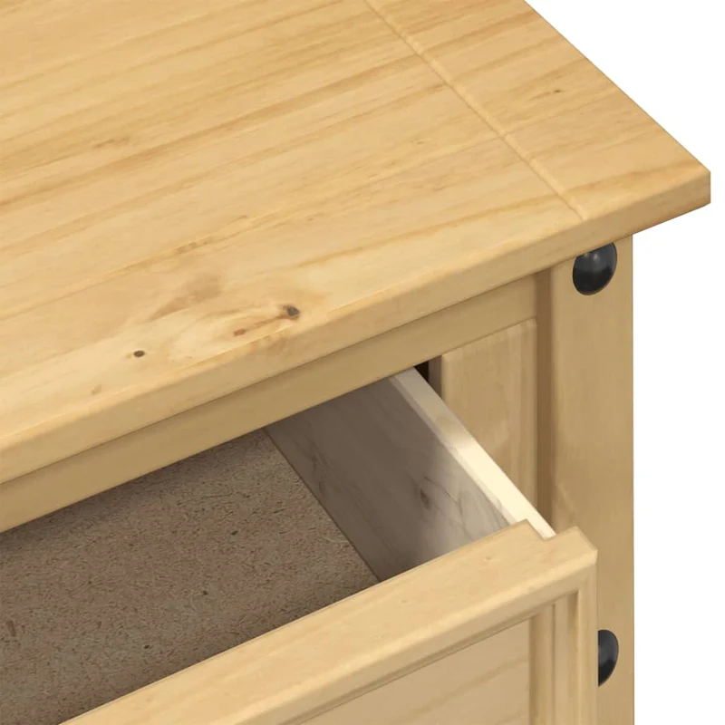 Table d'appoint table de chevet avec tiroir 50 x 50 x 50 cm bois de pin massif bois d'ingénierie et métal DEC032427
