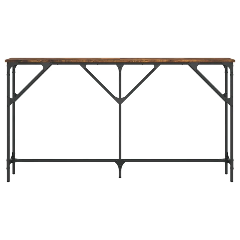 Table d'appoint console pratique pour une entrée organisée 140 x 23 x 75 cm bois d'ingénierie et métal DEC031783