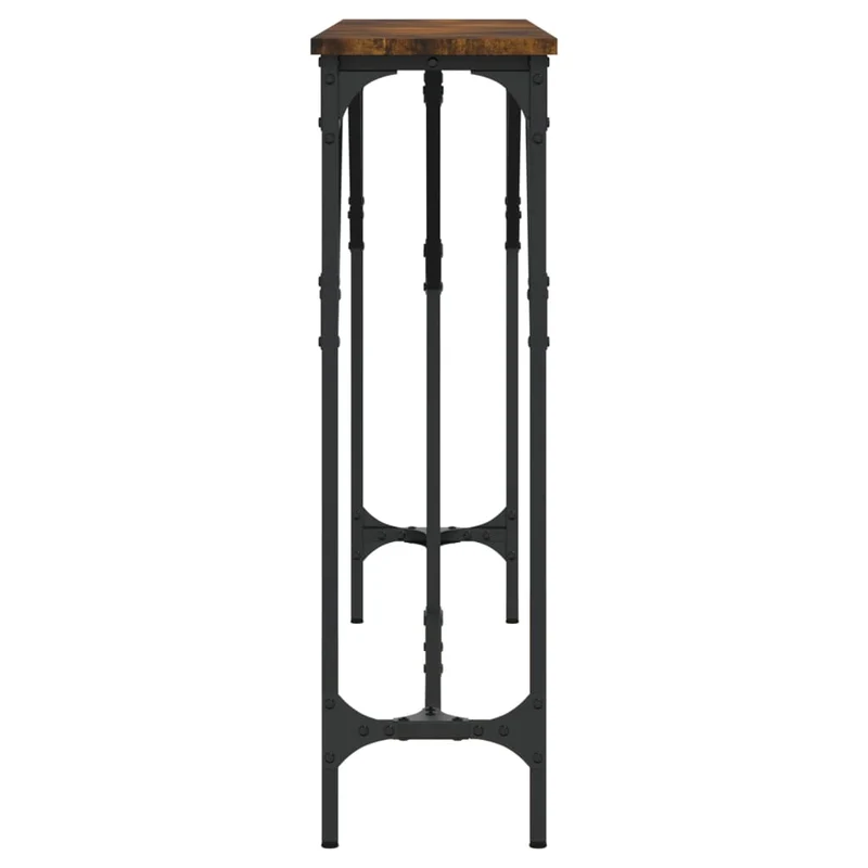 Table d'appoint console pratique pour une entrée organisée 140 x 23 x 75 cm bois d'ingénierie et métal DEC031783