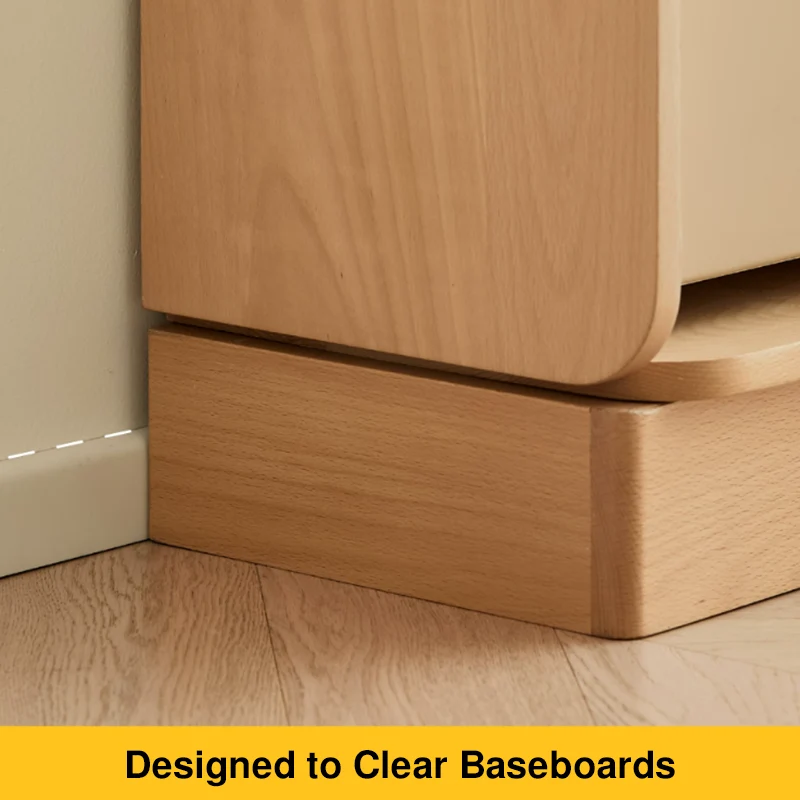 2 Large Drawers, 4 Small Drawers & Open Storage Shelves Large Capacity Kids Storage Cabinet - Minimalist Smooth Dual-Track Drawers & Eco-Friendly Wood Finish For Living Room