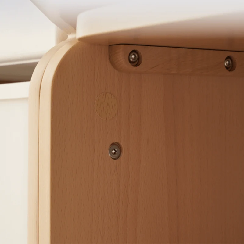 2 Large Drawers, 4 Small Drawers & Open Storage Shelves Large Capacity Kids Storage Cabinet - Minimalist Smooth Dual-Track Drawers & Eco-Friendly Wood Finish For Living Room
