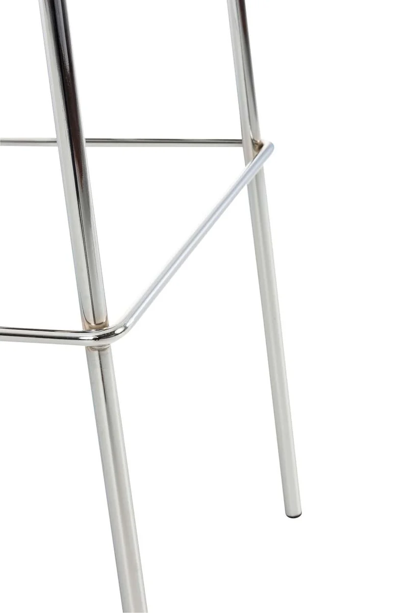 Tabouret de bar classique x1 avec repose-pieds et quatre pieds stable en métal assise en tissu noir 10_0004951