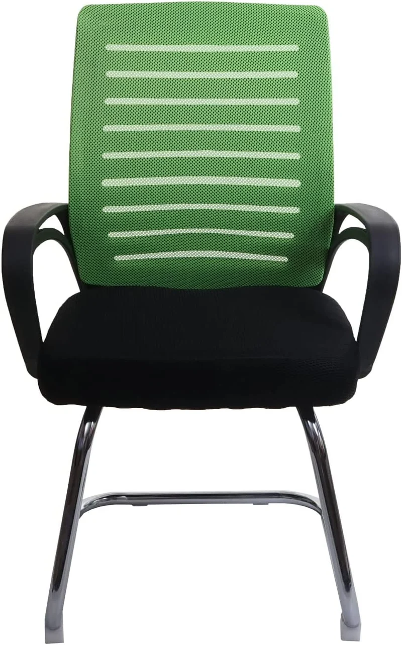 Lot de 2 fauteuil de bureau visiteur assise confort dossier en maille respirante vert BUR04119