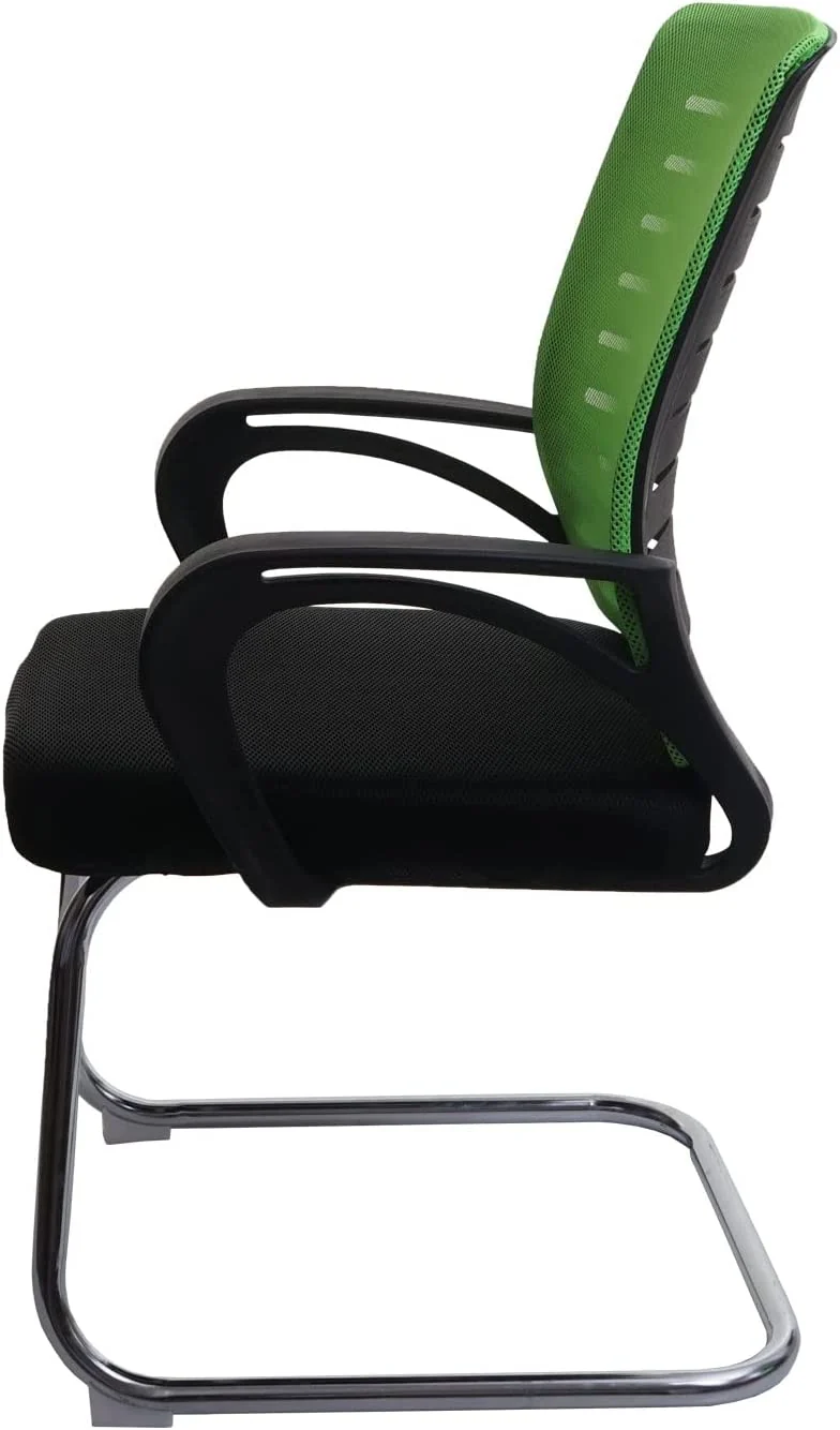Lot de 2 fauteuil de bureau visiteur assise confort dossier en maille respirante vert BUR04119