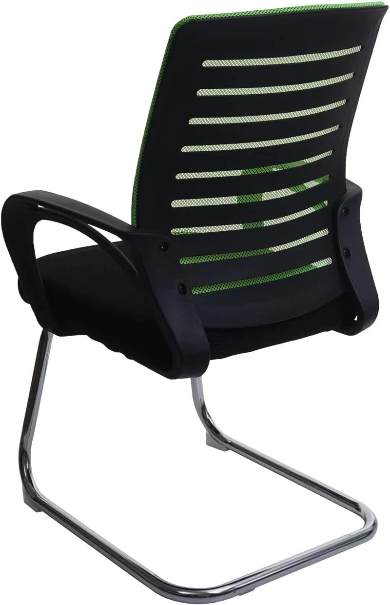 Lot de 2 fauteuil de bureau visiteur assise confort dossier en maille respirante vert BUR04119