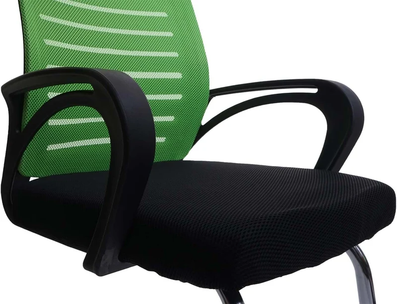 Lot de 2 fauteuil de bureau visiteur assise confort dossier en maille respirante vert BUR04119