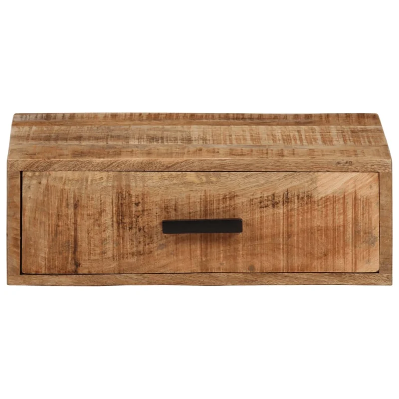 Table de chevet murale avec tiroir 40 x 30 x 13,5 cm bois de manguier massif DEC034160