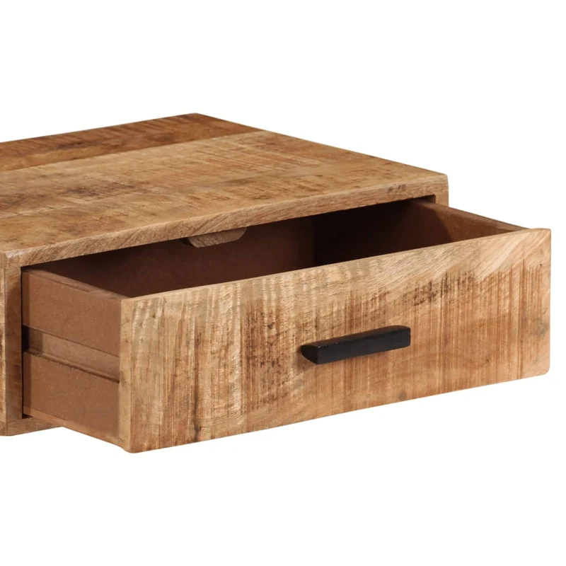 Table de chevet murale avec tiroir 40 x 30 x 13,5 cm bois de manguier massif DEC034160