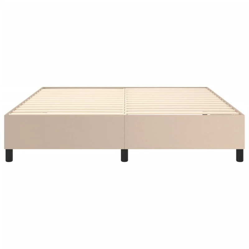 Sommier à lattes sur pieds cadre de lit 180x200 cm synthétique marron clair TDL0207290
