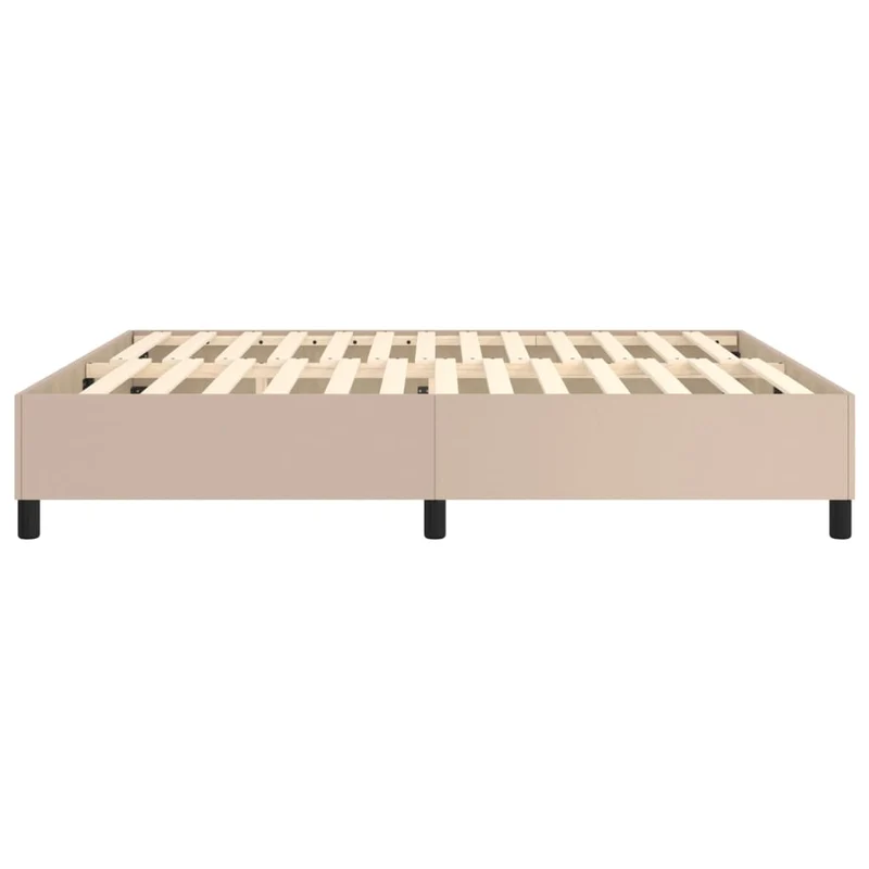 Sommier à lattes sur pieds cadre de lit 180x200 cm synthétique marron clair TDL0207290