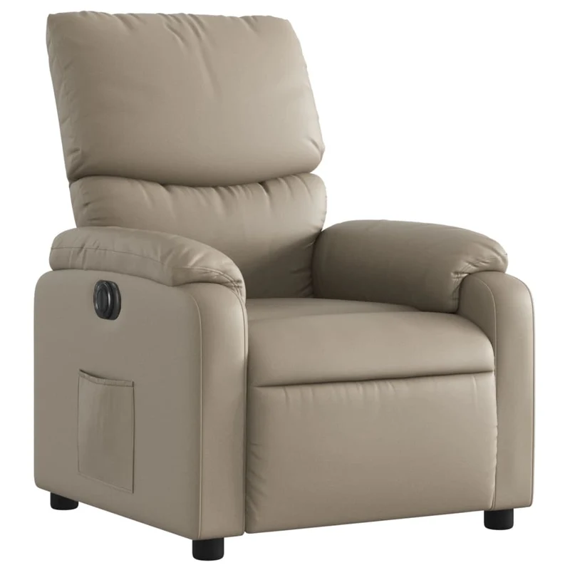 Fauteuil relax TV fonction d'inclinaison électrique très confortable en PVC couleur cappuccino DEC028243