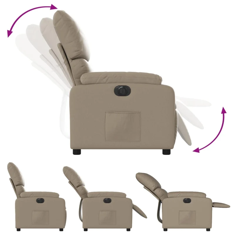 Fauteuil relax TV fonction d'inclinaison électrique très confortable en PVC couleur cappuccino DEC028243