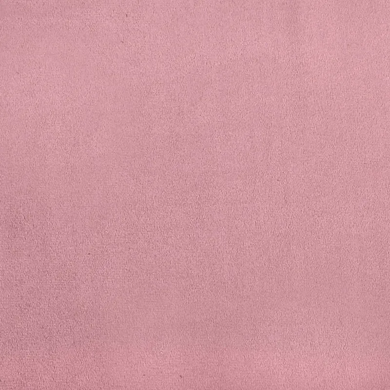 Set de 2 chaises de salle à manger en tissu velours rose couture décorative et cadre en fer noir DEC025581