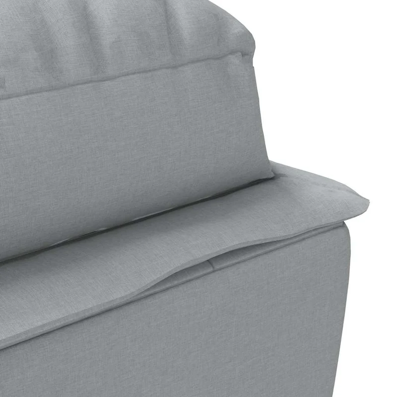 Méridienne chaise longue pour intérieur de massage avec coussins en tissu gris clair DEC026124