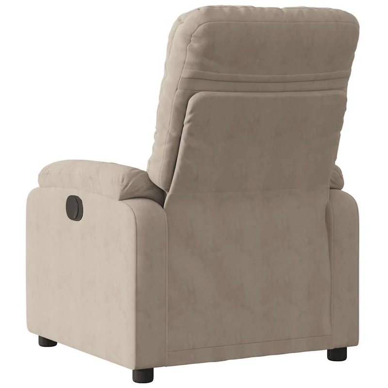 Fauteuil relax TV fonction d'inclinaison électrique très confortable en tissu microfibre taupe DEC028588