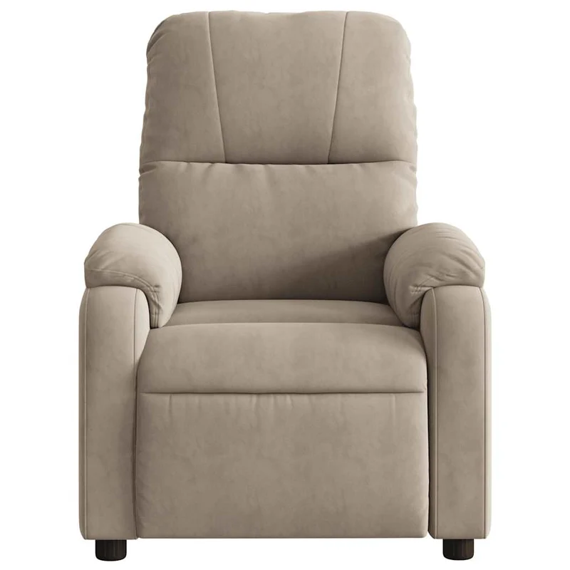 Fauteuil relax TV fonction d'inclinaison électrique très confortable en tissu microfibre taupe DEC028588